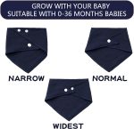 Rapotti Baby Drool Bibs Cotton for Boys and Girls Solid Colors 8 Pack Baby Bids Set for Teething and Drooling - Image 3